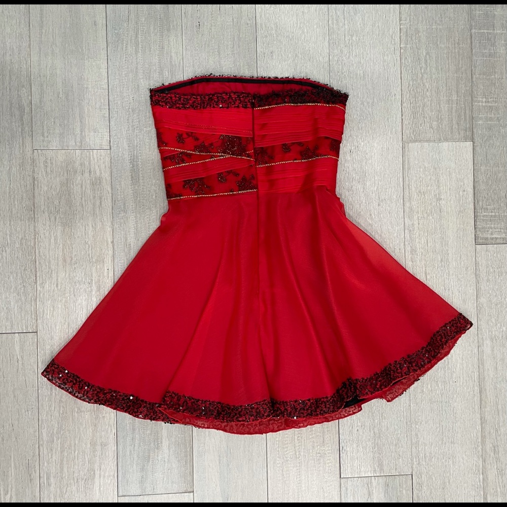 Red Ribbon Mini Dress - Picture 5 of 6